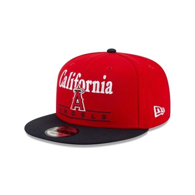 Red Los Angeles Angels Hat - New Era MLB Two Tone Retro 9FIFTY Snapback Caps USA8635741